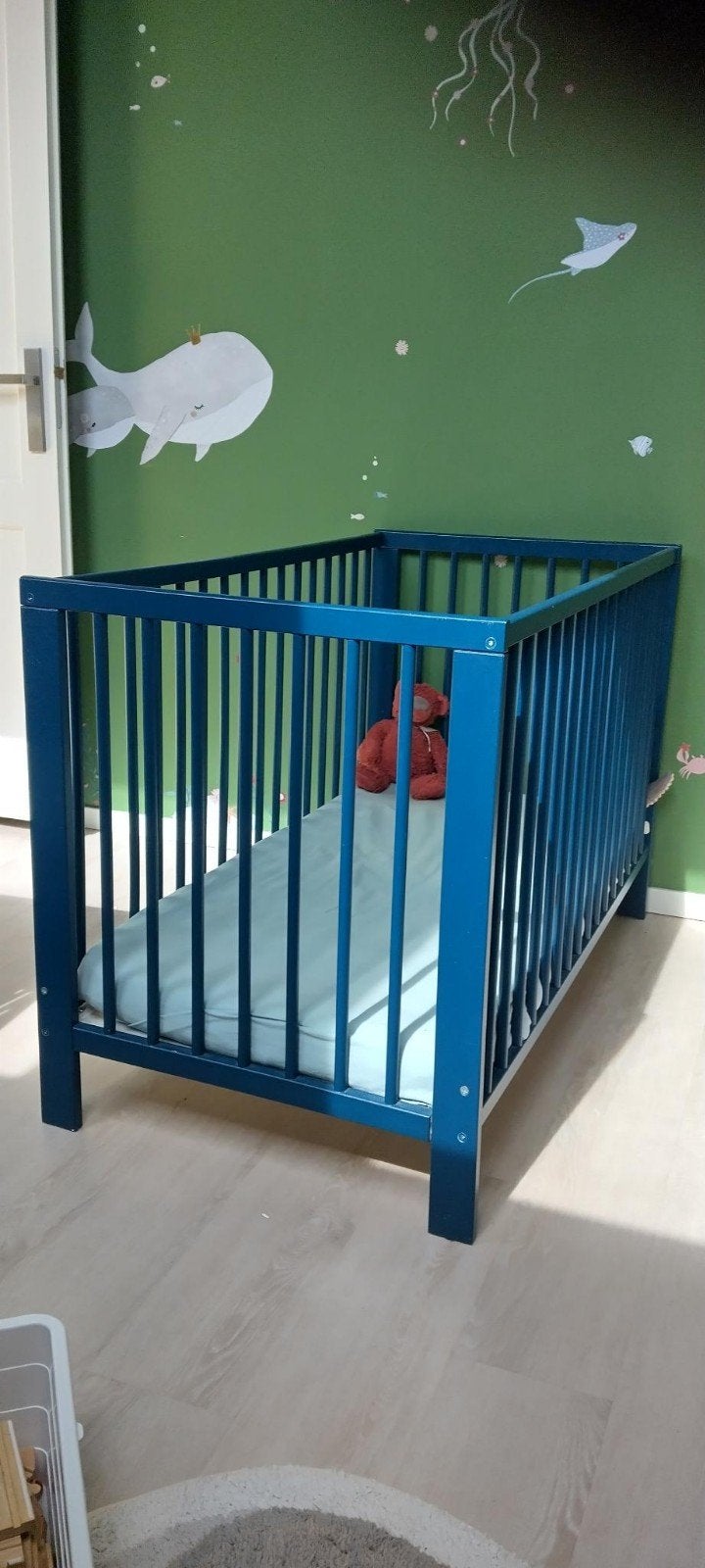 Ikea Gulliver ledikant met matras en hoeslakens, Ophalen, Zo goed als nieuw, Ledikant