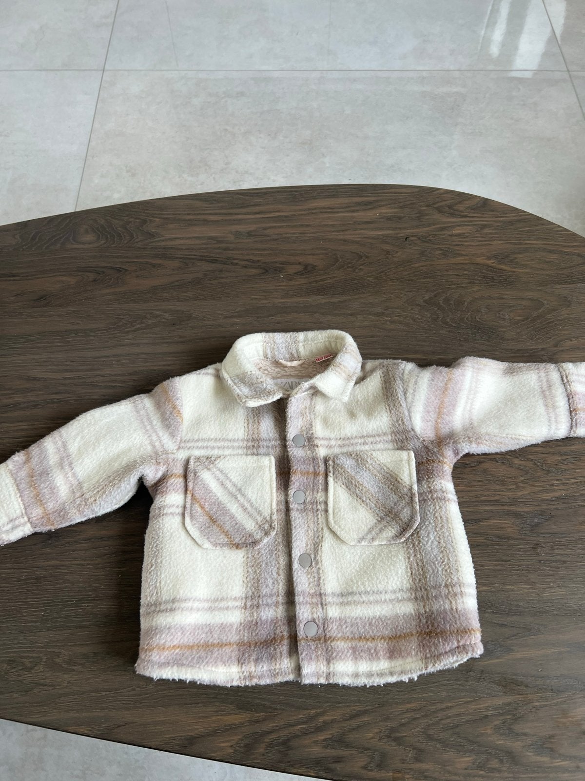 Zara baby jasje geruit teddy gevoerd maat 80, Ophalen of Verzenden, Zo goed als nieuw, Jongetje of Meisje