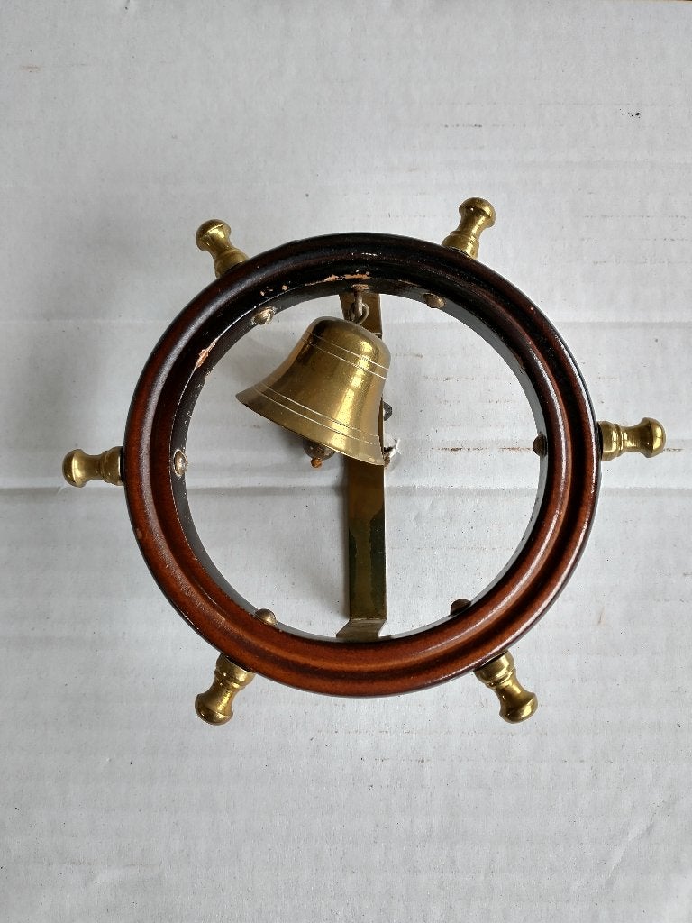 scheepsstuurwiel met bel, Ophalen of Verzenden