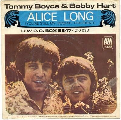 Tommy Boyce & Bobby Hart- Alice Long, Cd's en Dvd's, Vinyl Singles, Gebruikt, 7 inch, Ophalen of Verzenden, Pop