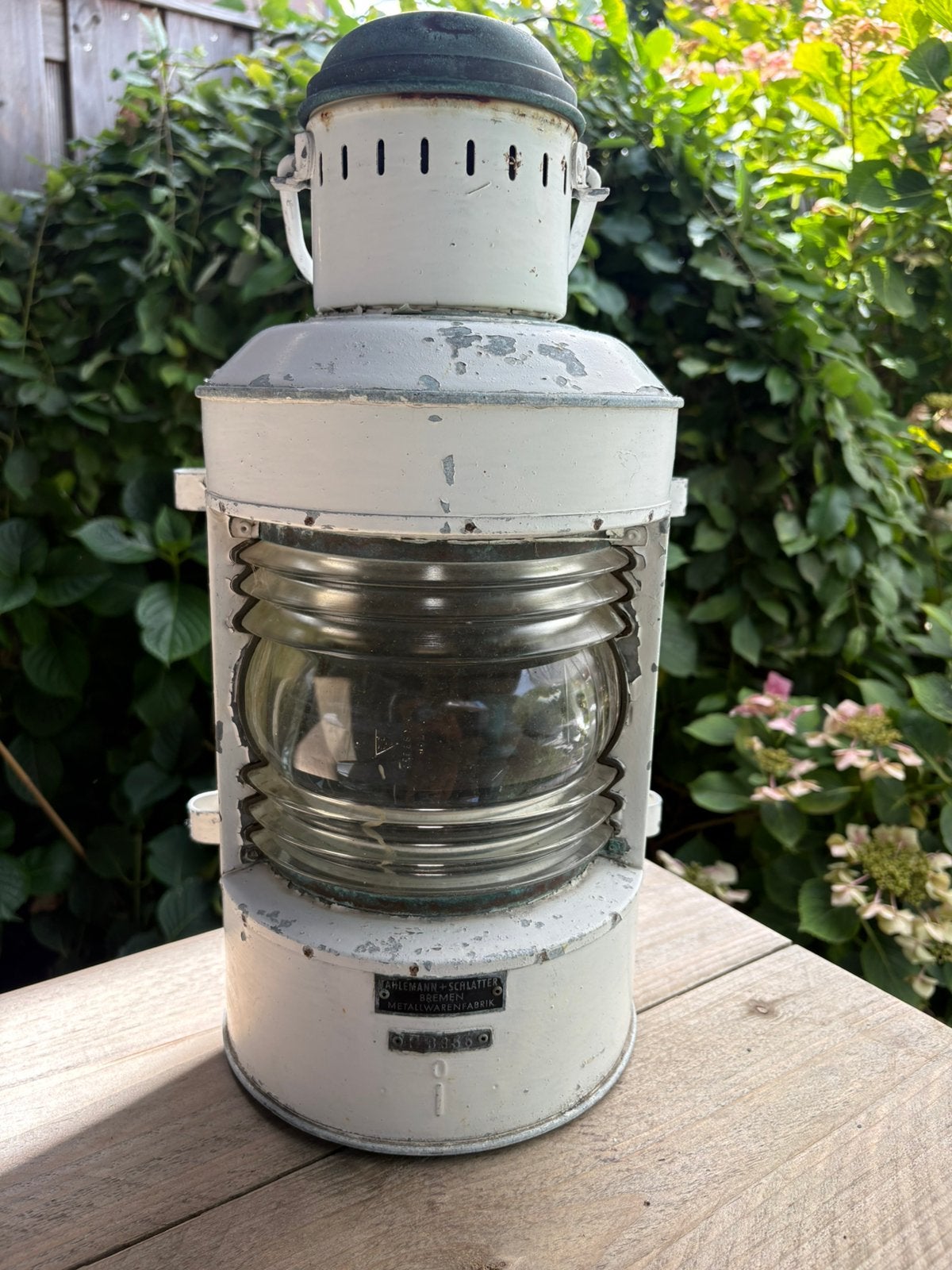 Scheeps navigatie lamp/lantaarn Ahlemann & Schlatter Bremen, Ophalen