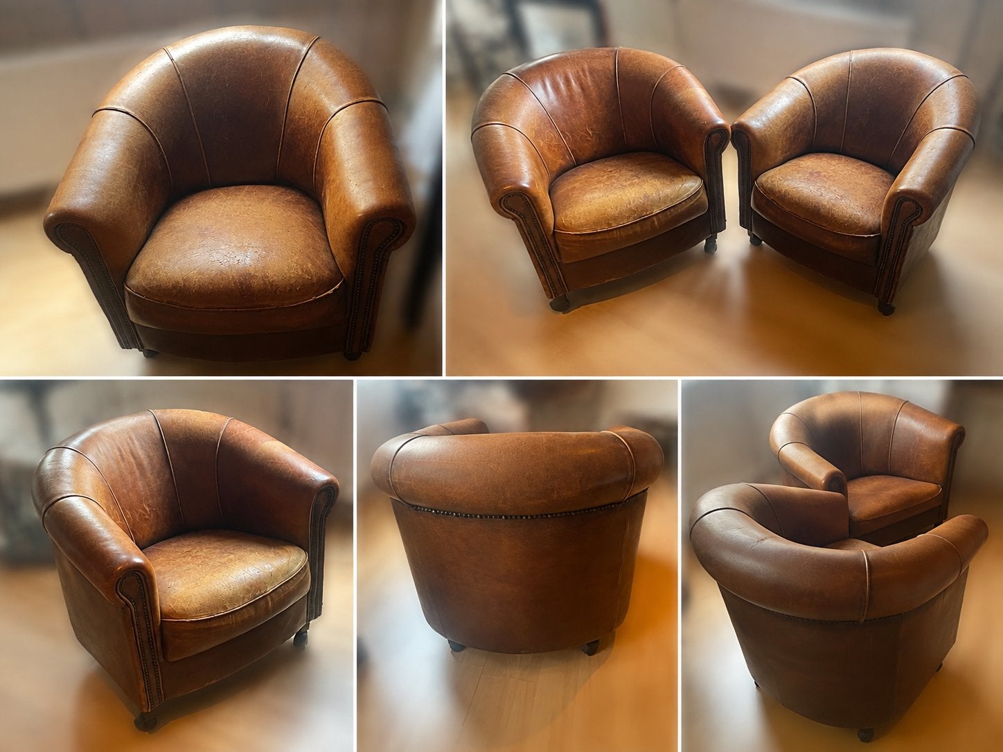 2 schapenlederen fauteuils - Nico van Oorschot vintage, Huis en Inrichting, Ophalen, Gebruikt, 75 tot 100 cm, 50 tot 75 cm