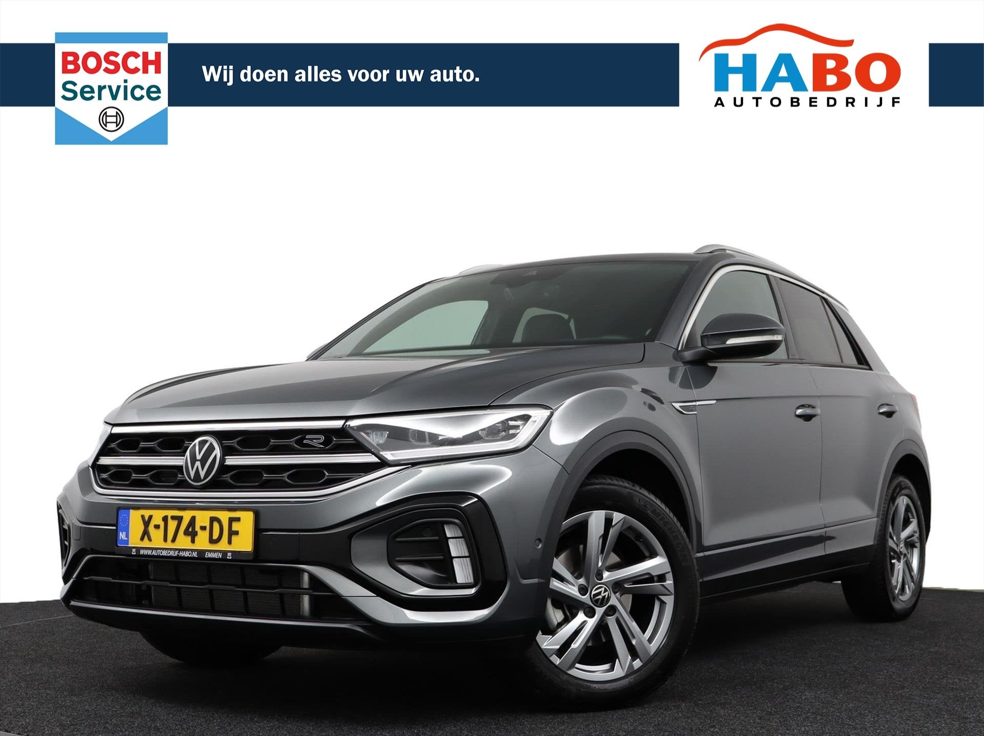 Volkswagen T-Roc 1.5 TSI R-LINE 150PK ECC/ADAP.CRUISE/NAV/PA, Auto's, Dealer onderhouden, 4 cilinders, 150 pk, Leder en Stof
