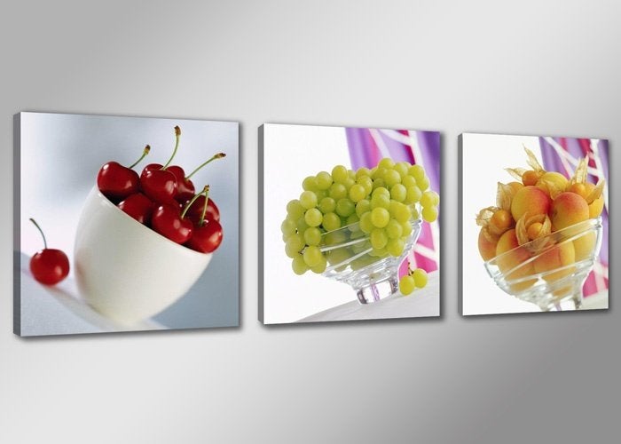 Nieuw * 3 Luik van Canvas * Fruit Vruchten 50x150cm, Ophalen of Verzenden