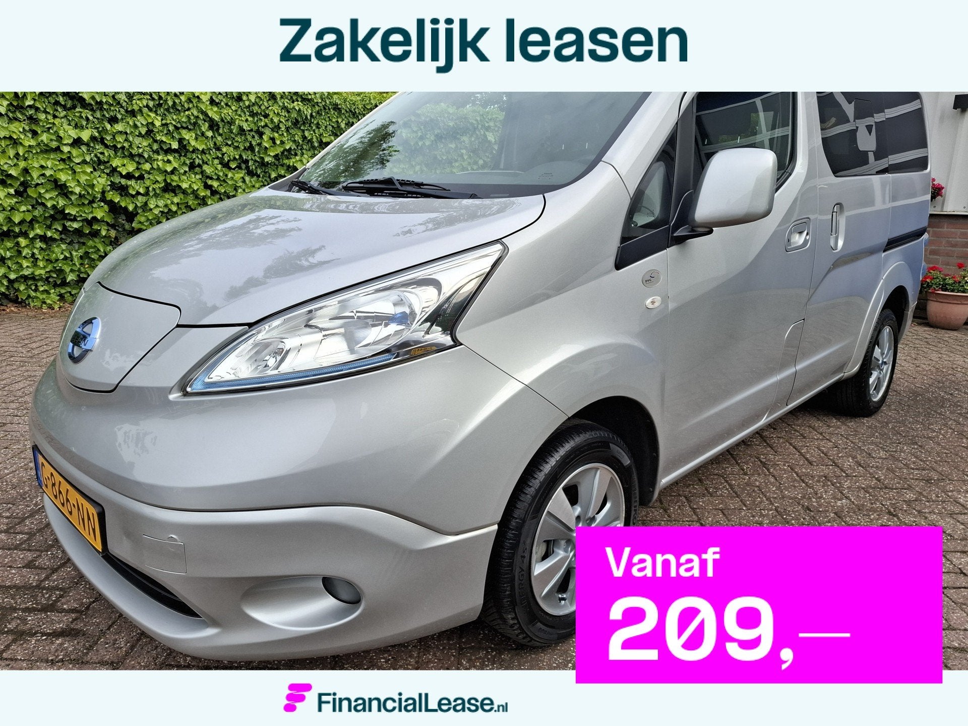 Nissan e-NV200 Evalia 40KWH 12350.- EX BTW SOH 86.5% 7-PERS, Stof, Gebruikt, Stoelverwarming, Overige carrosserieën