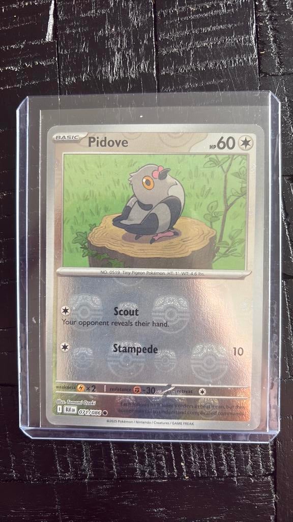 Pokemon Black Bolt Pidove Masterball, Ophalen of Verzenden, Zo goed als nieuw, Losse kaart