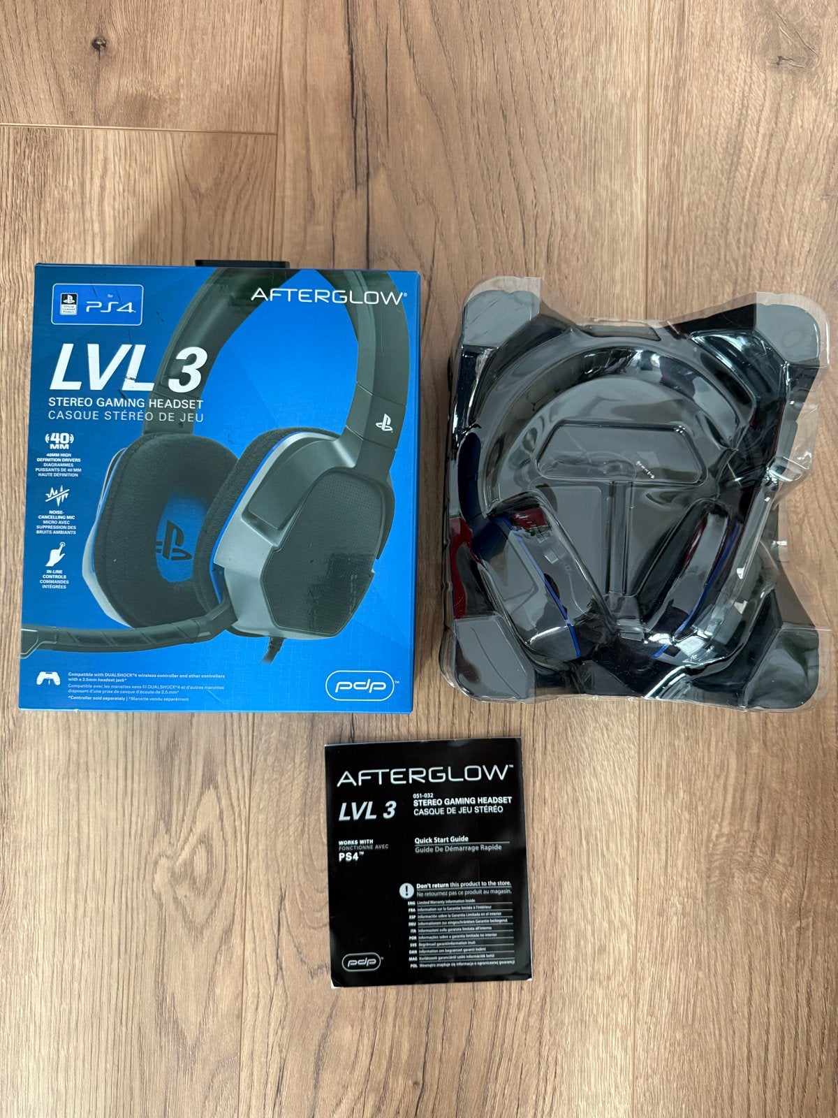 PDP Afterglow LVL 3 Gaming Headset voor PS4 - Zwart, Ophalen of Verzenden, Zo goed als nieuw