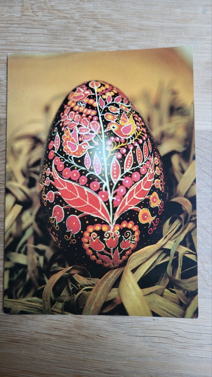 Ansichtkaart: Paasei met bloemen en vogels, Zwitserland, Verzamelen, Ophalen of Verzenden, 1980 tot heden, Ongelopen, Feest(dag)
