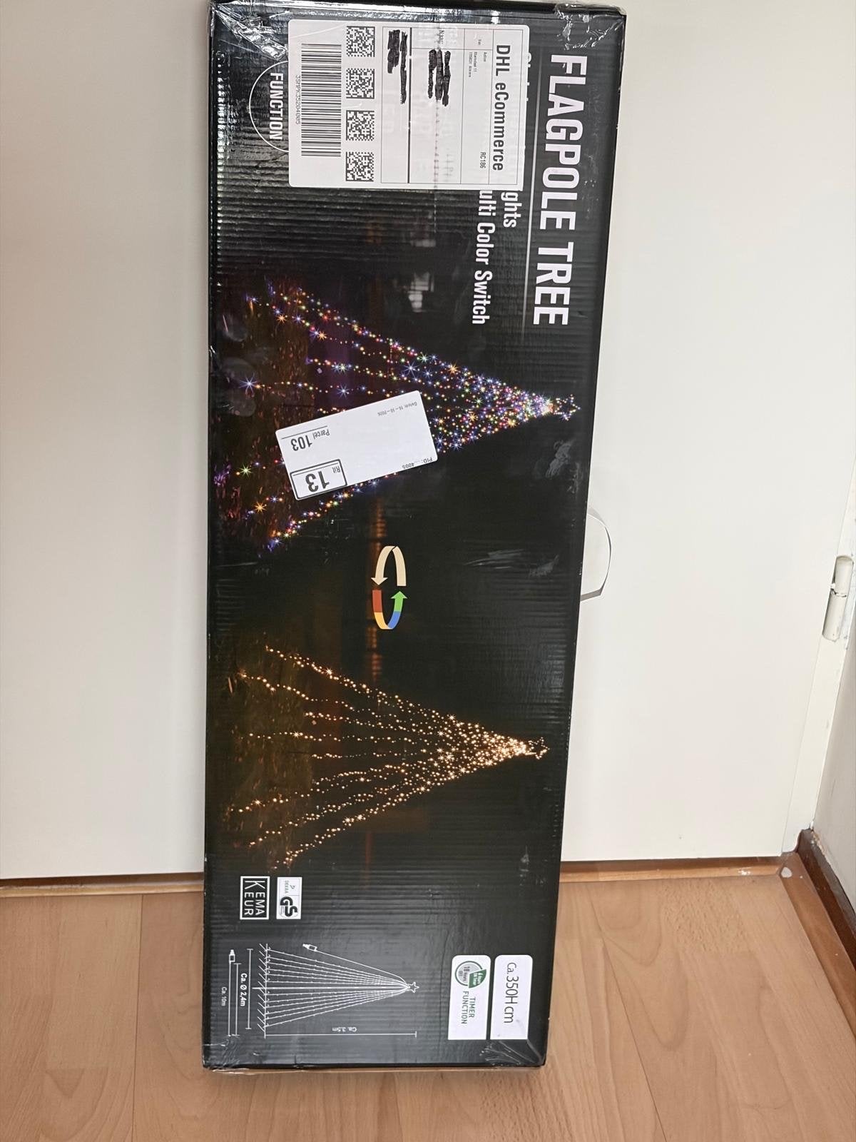 Action buiten led kerstboom met verlichting 3,5m hoog,, Ophalen, Nieuw