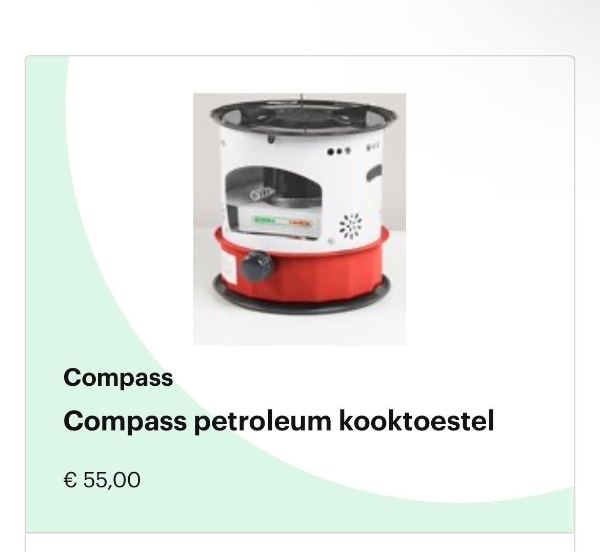Compass Petroleum Kooktoestel, Ophalen, Nieuw