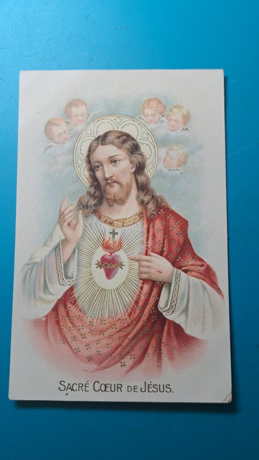 Jezus Heilig Hart Engeltjes,  uitgave Amag, Ophalen of Verzenden, Voor 1920, Ongelopen
