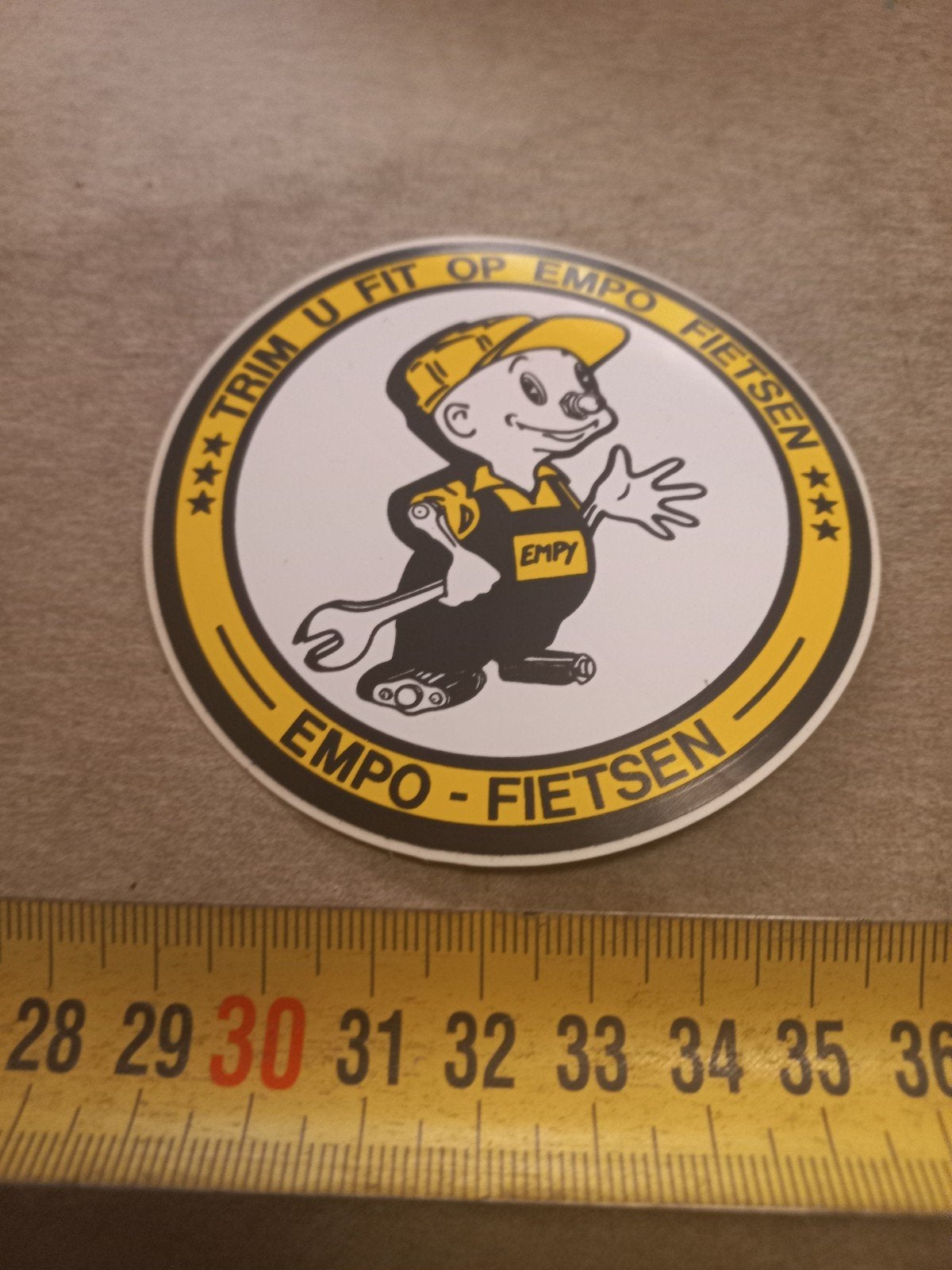 Vintage Empo Fietsen Sticker - Trim U Fit Op Empo, Ophalen of Verzenden