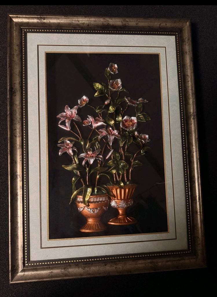 3d bloemen schilderij ca 85x50, Ophalen of Verzenden