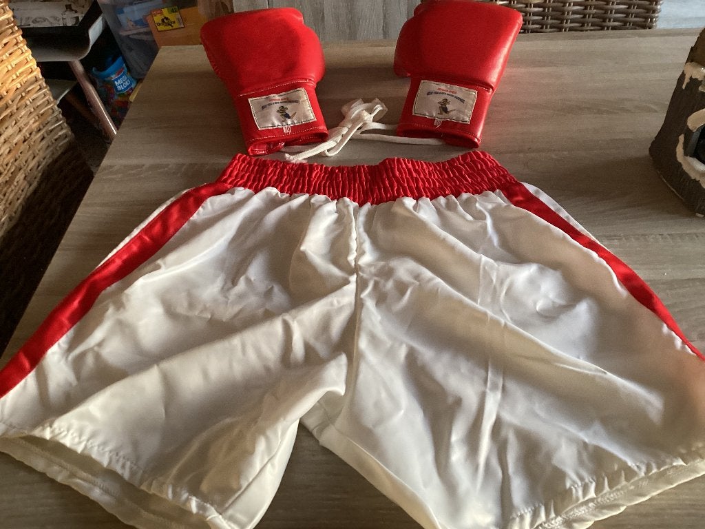 Replica rocky balboa shorts , gloves merk jefferson sports, Verzamelen, Ophalen