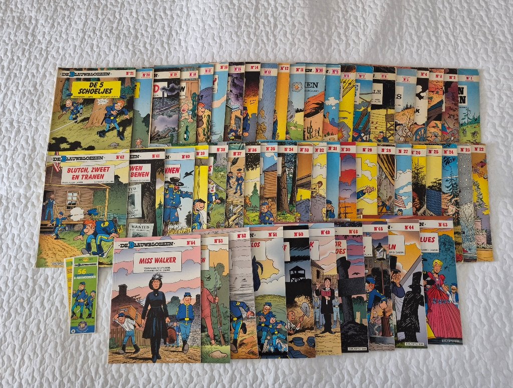 Stripverhalen De Blauwbloezen totaal 52 stuks, Gelezen, Eén stripboek, Ophalen of Verzenden, Raoul Cauvin, Louis Salvérius, Willy Lambil