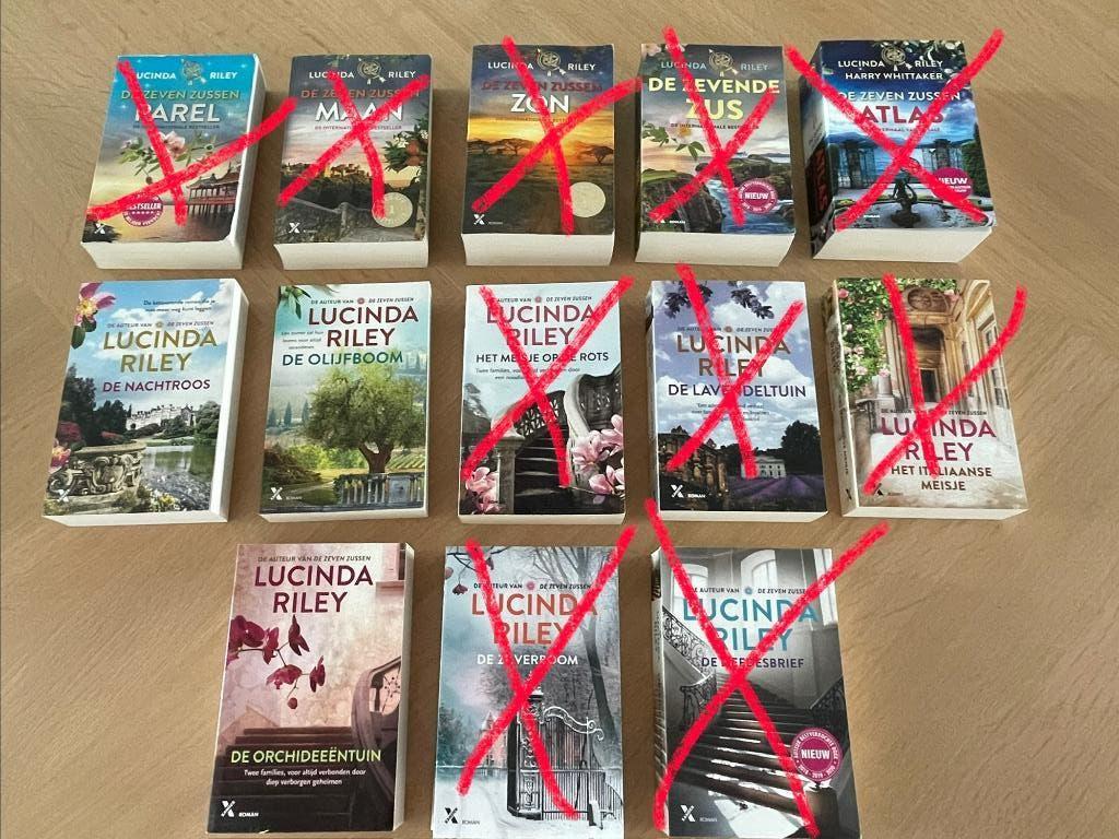 Lucinda Riley boeken, oa De zeven Zussen en meer!, Ophalen of Verzenden, Zo goed als nieuw, Lucinda Riley, Nederland