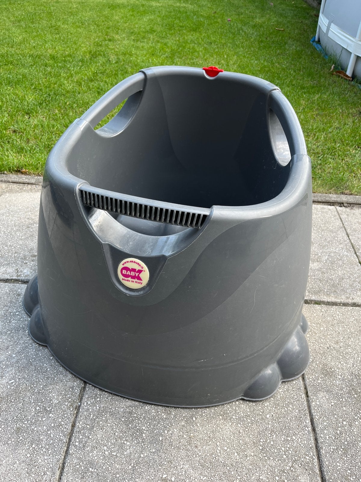 OKbaby Opla Douchezitje grijs, Kinderen en Baby's, Badjes en Verzorging, Gebruikt, Badzitje of Badring, Standaard, Ophalen