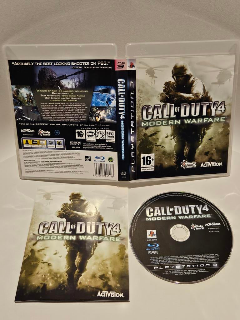 Call of Duty 4 Modern Warfare PS3, Spelcomputers en Games, Games | Sony PlayStation 3, Vanaf 18 jaar, Shooter, Ophalen of Verzenden