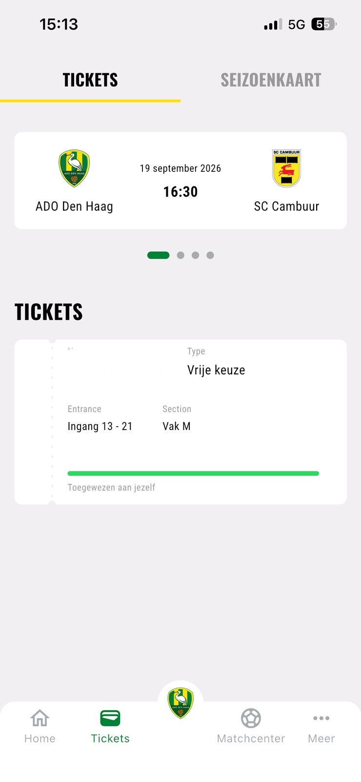 Ado cambuur, Eén persoon