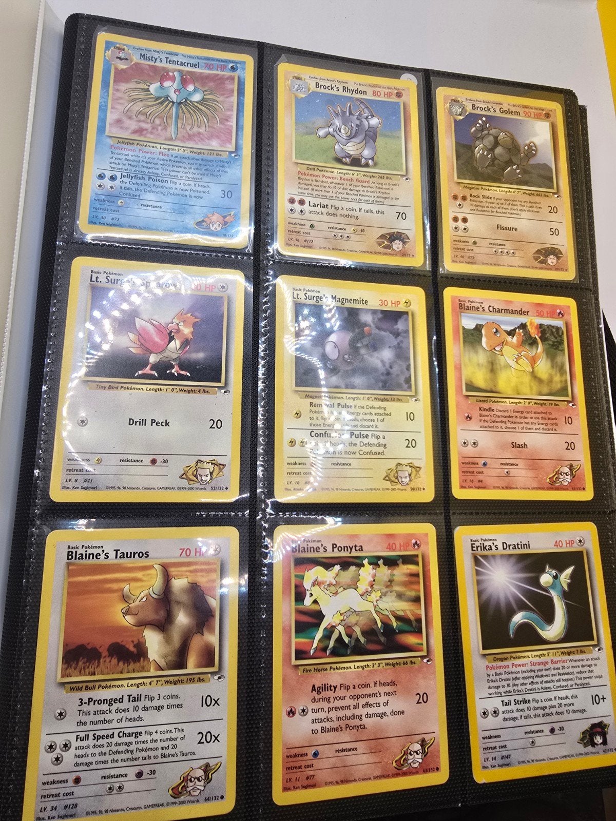 108 Gym Heroes & challenge Pokémon  1999-2000 incl. foils &, Ophalen of Verzenden, Gebruikt, Meerdere kaarten, Foil