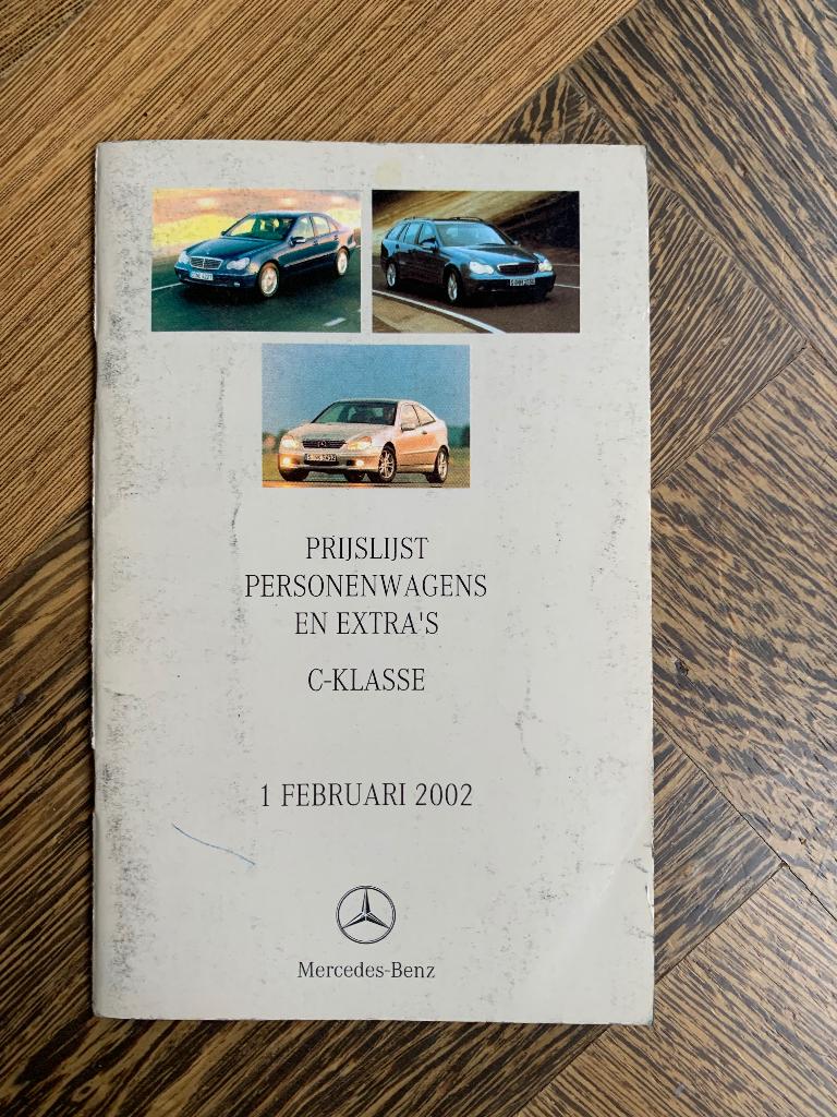 Prijslijst Mercedes-Benz C-klasse sedan combi sportcoup 2002, Zo goed als nieuw, Mercedes-Benz, Mercedes, Ophalen of Verzenden