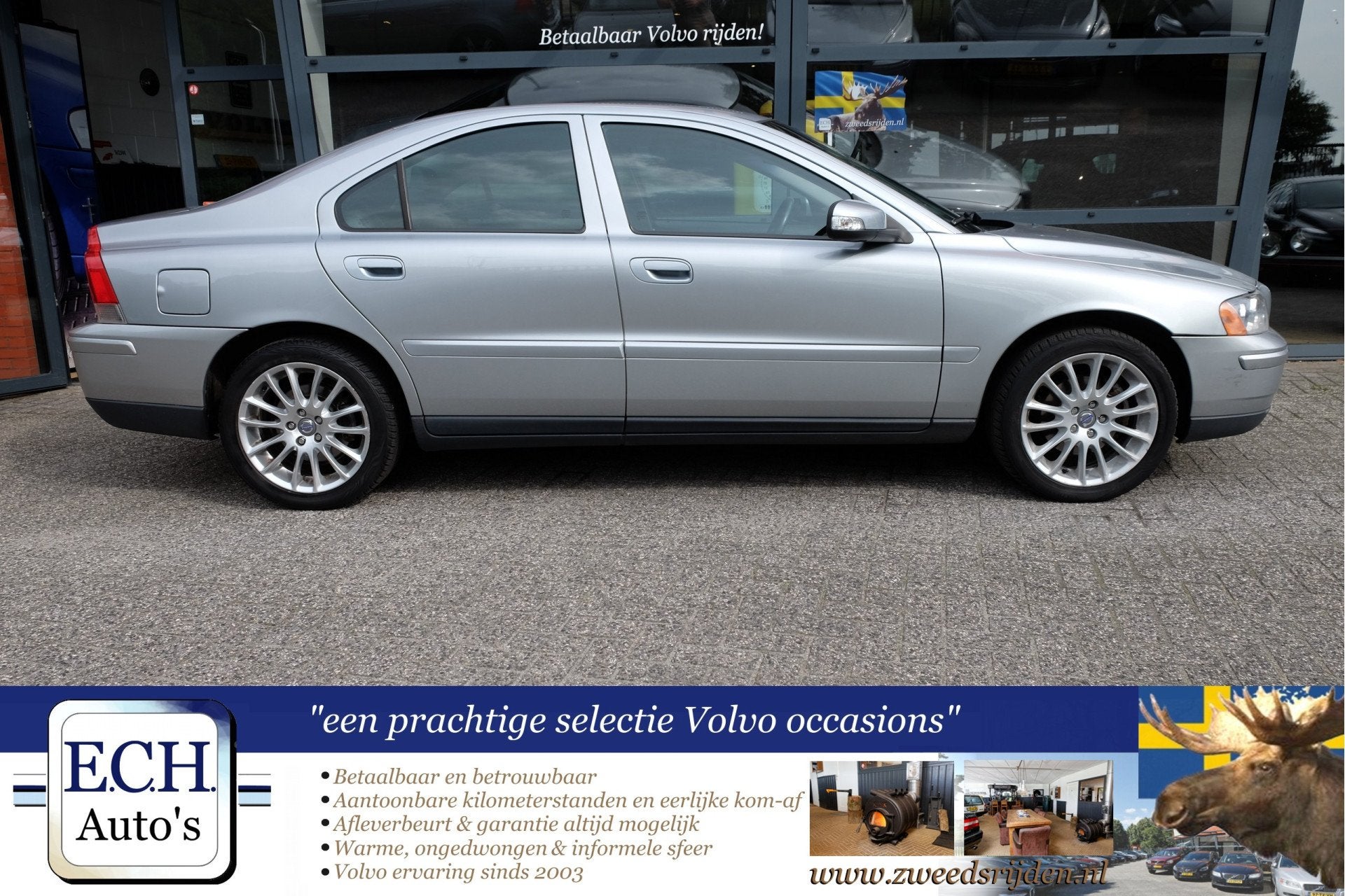 Volvo S60 2.4 140 pk Drivers Edition, Leer, Trekhaak, Auto's, Voorwielaandrijving, Gebruikt, Met garantie (alle), S60