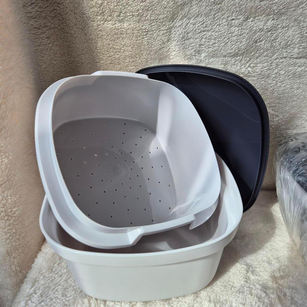 Tupperware Serveerwonder zwart wit, Huis en Inrichting, Keuken | Tupperware, Nieuw, Bak of Kom, Wit, Ophalen of Verzenden