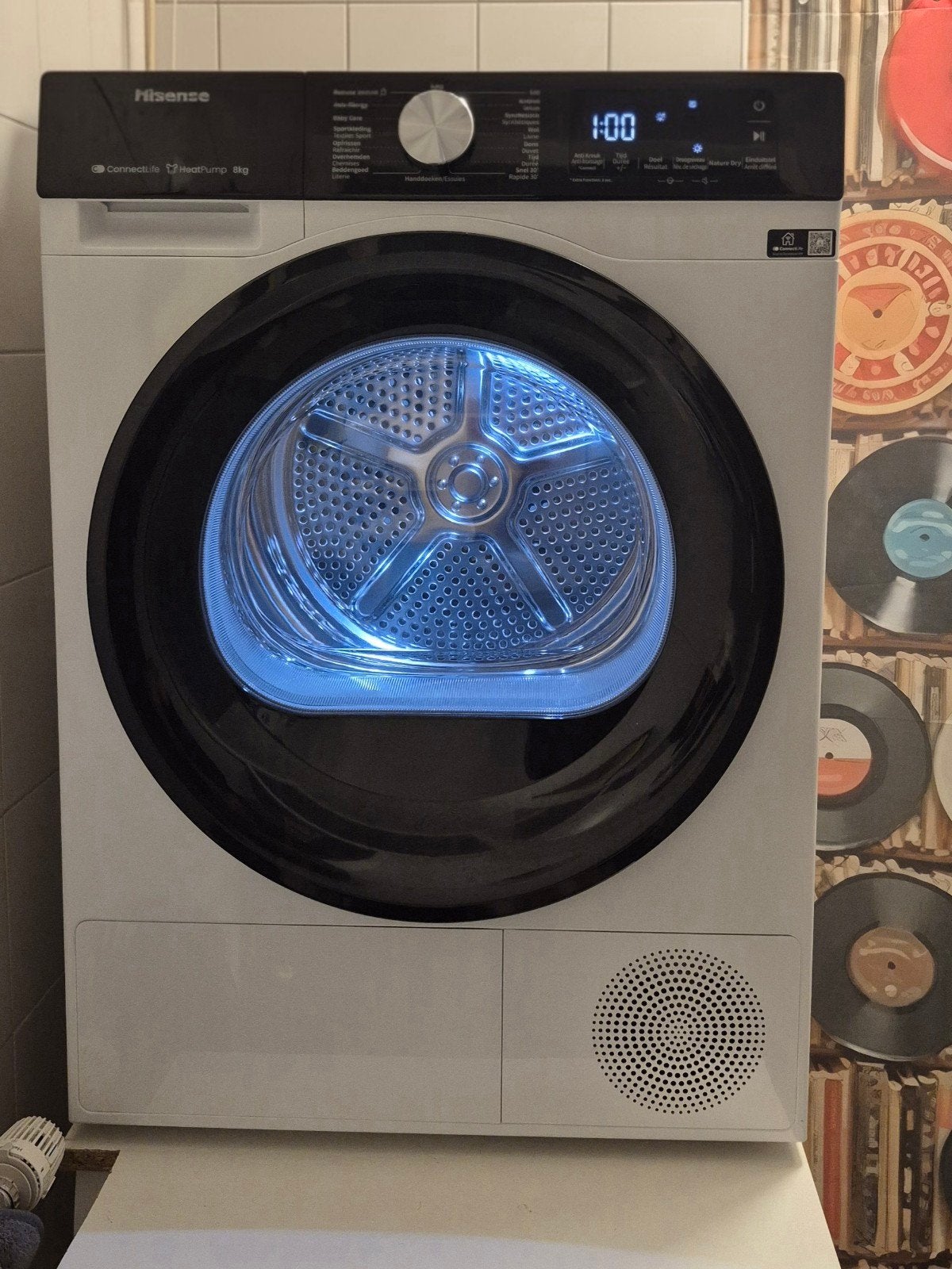 Hisense 3S Serie DH3S802BW2 Warmtepompdroger A++, Ophalen, Minder dan 85 cm, 8 tot 10 kg, Zo goed als nieuw