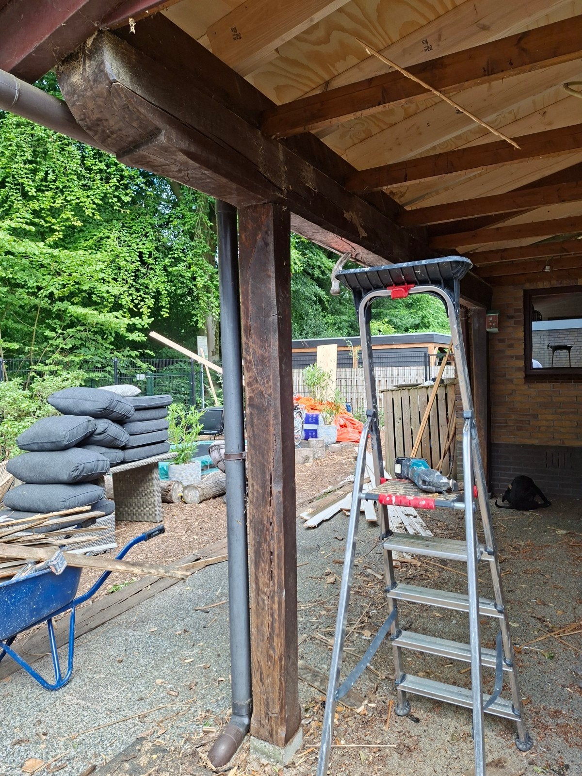 eiken balk, Doe-het-zelf en Verbouw, Hout en Planken, Ophalen, Eiken, 50 mm of meer, Balk