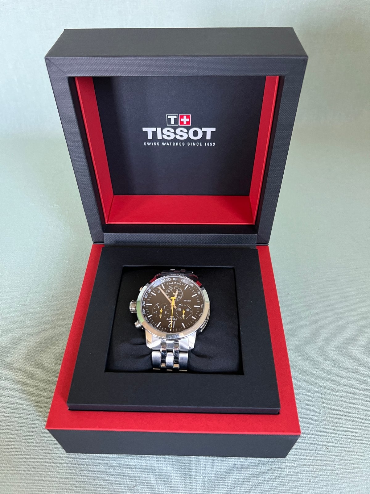 Z.g.a.n. Tissot PRC 200 Chronograaf Herenhorloge Staal, Overige merken, Staal, Staal, Polshorloge