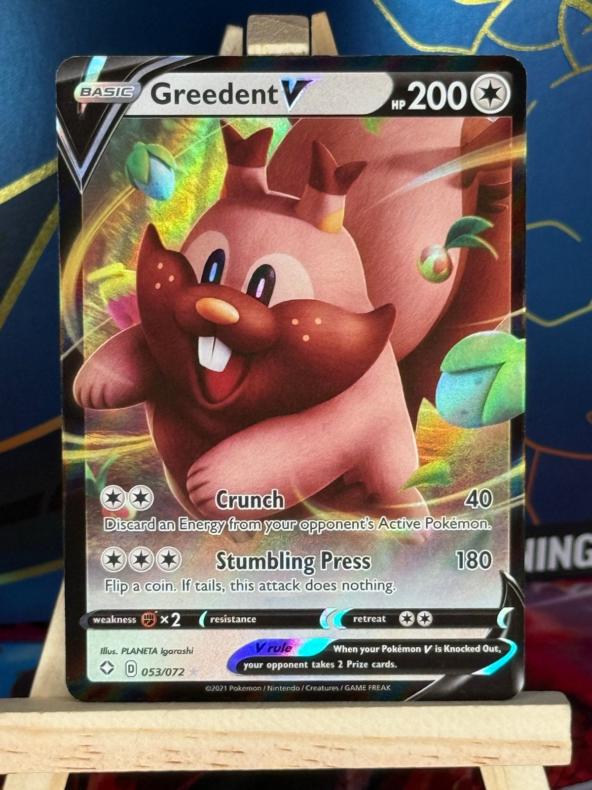Greedent V #53 | Pokemon Shining Fates, Ophalen of Verzenden, Zo goed als nieuw, Losse kaart