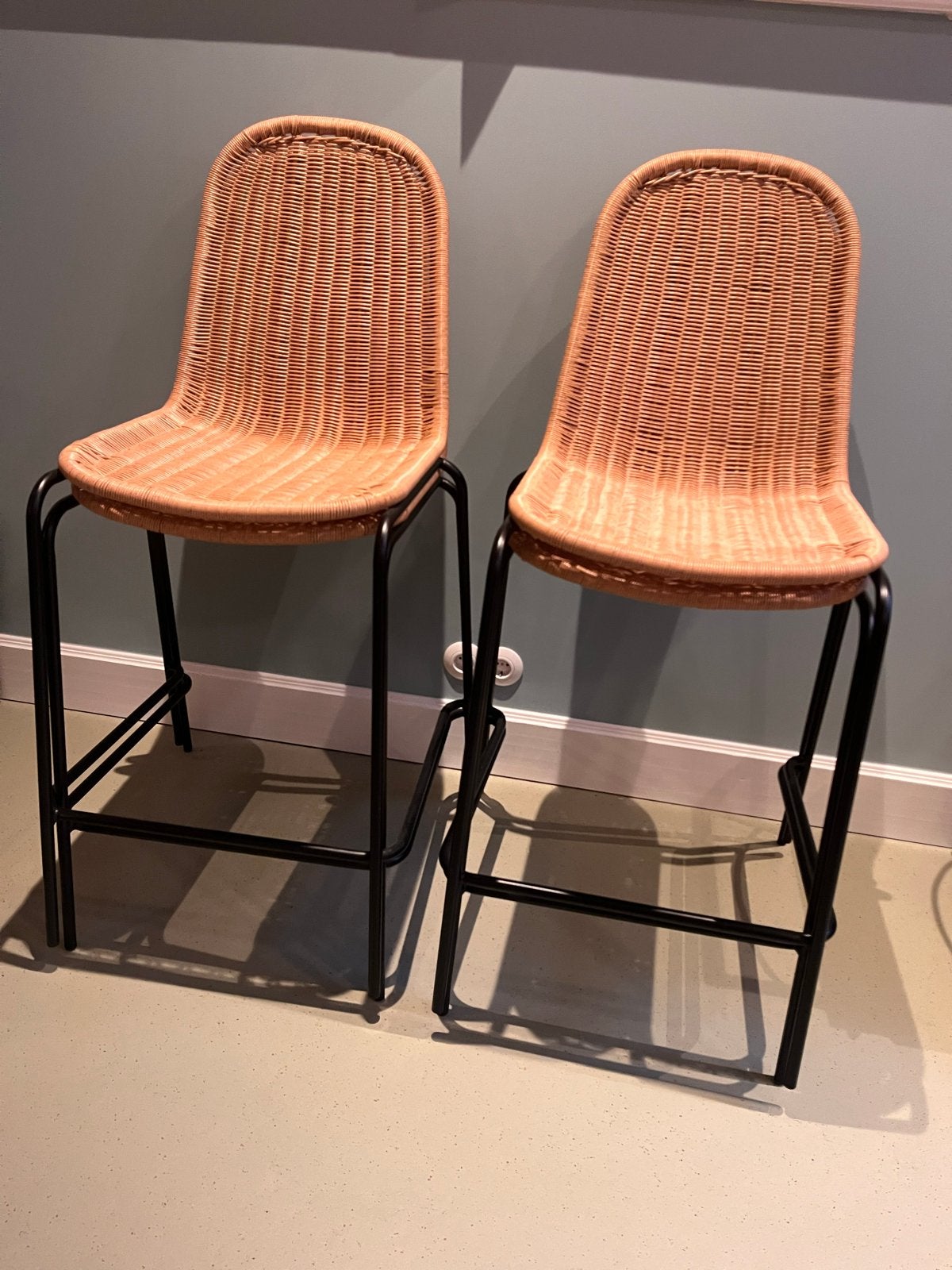 4 Sklum rotan barkrukken - 65cm zithoogte, Ophalen, Zo goed als nieuw, Overige materialen