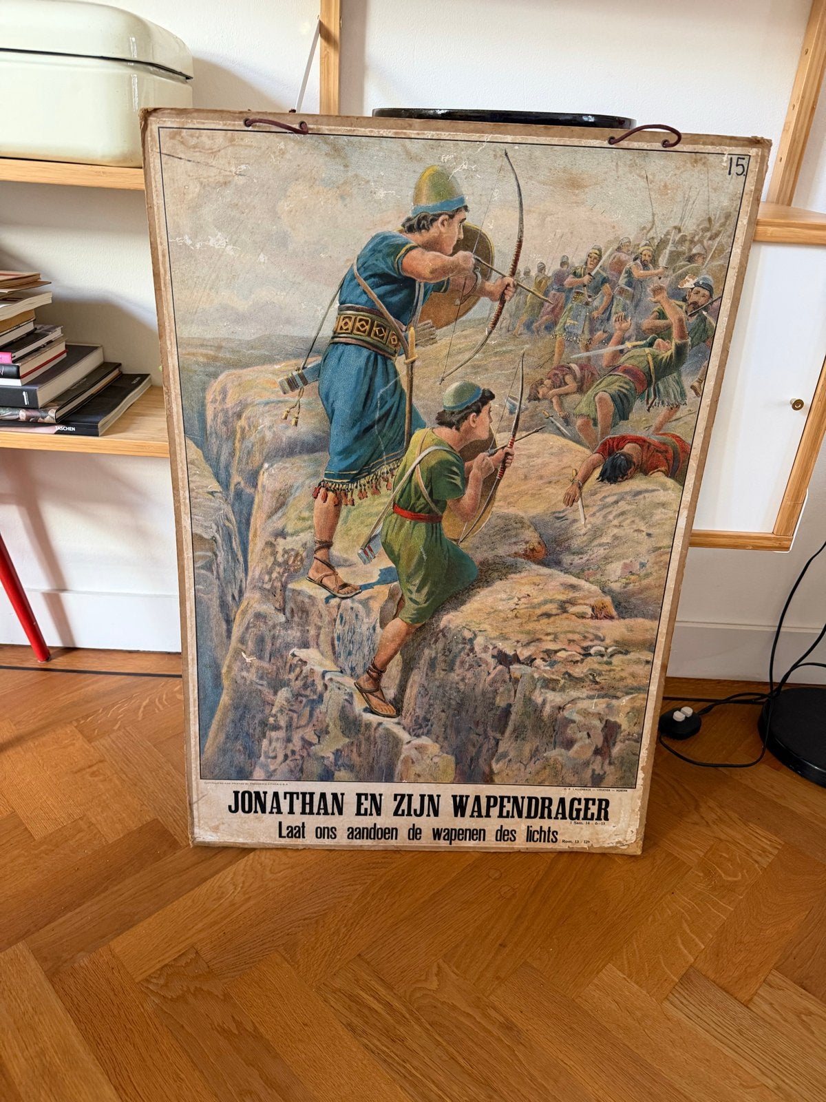 Vintage Bijbelse Platen: Jonathan en David, Antiek en Kunst, Ophalen, Overige thema's