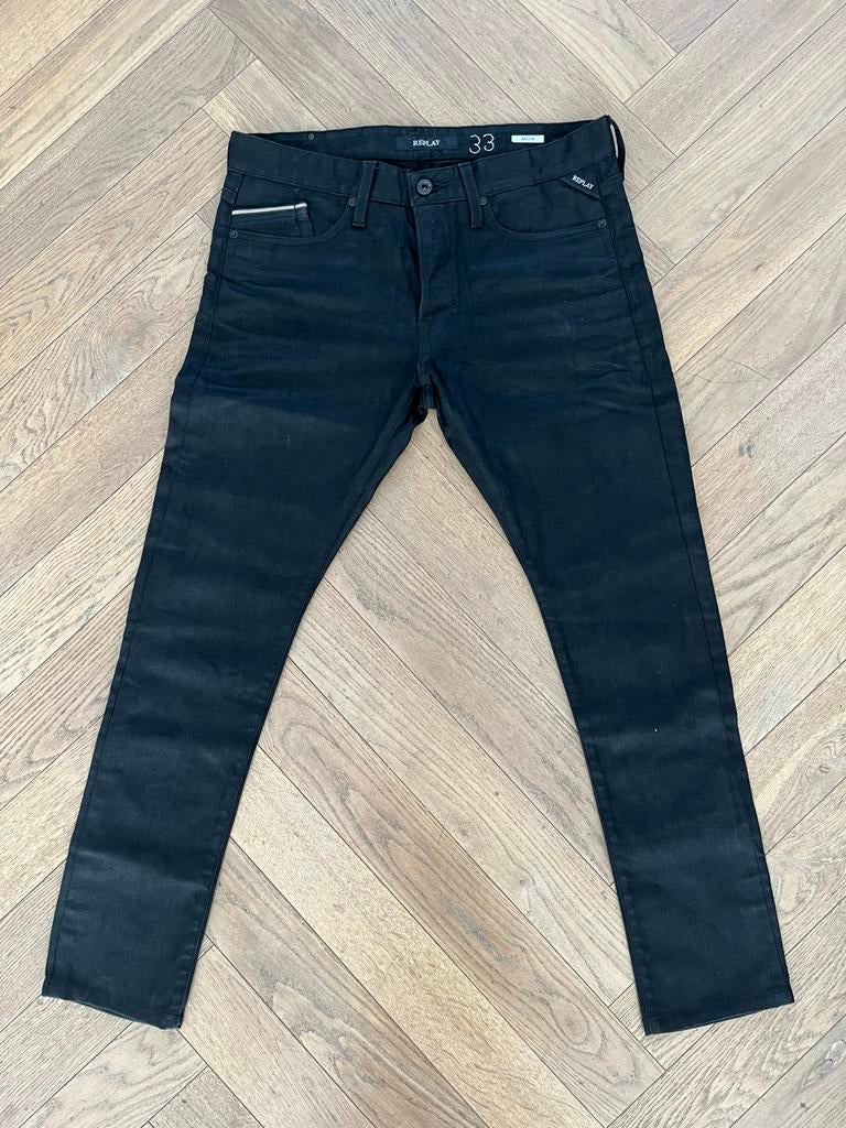 Replay Waitom broek jeans W33 L32 Z.G.A.N, Ophalen of Verzenden, Zo goed als nieuw, Zwart, W33 - W34 (confectie 48/50)