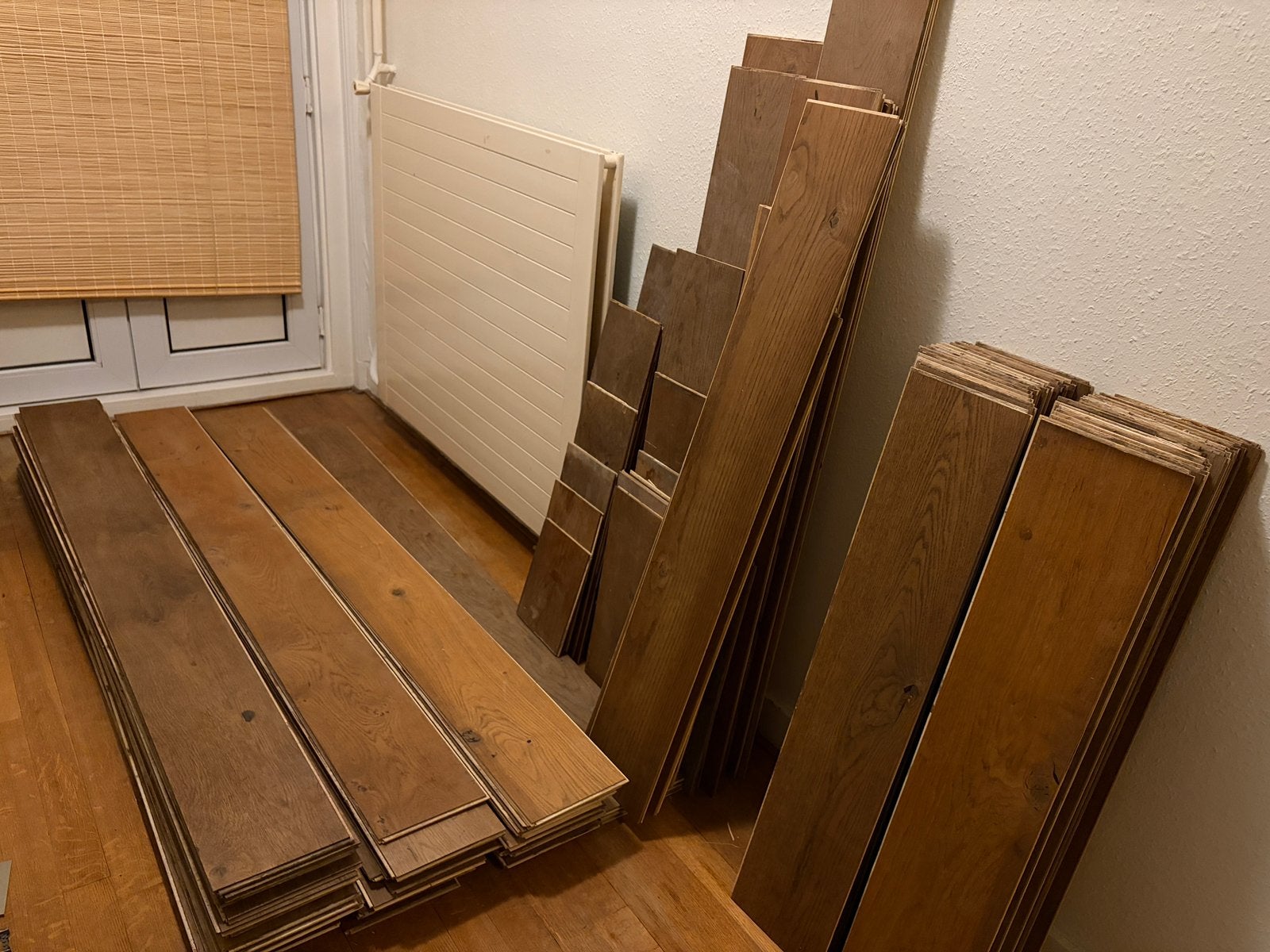 Eiken lamelparket – ca 24 m² + veel extra stukken, Ophalen, Gebruikt, Vloerdelen of -planken, 10 m² of meer