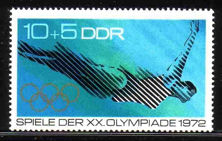 DDR 1972 1754 Olympiade Schoonspringen, Gest, Ophalen of Verzenden, DDR, Postfris