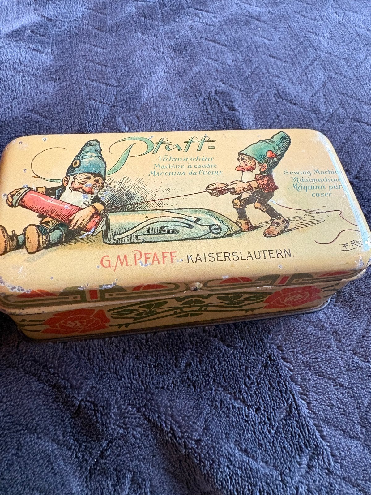 Vintage Pfaff Naaimachine Blikken Doosje - Zeldzaam, Ophalen of Verzenden