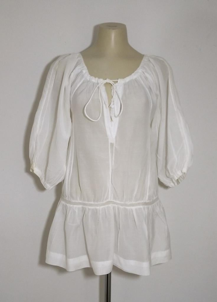 Witte tuniek met schootje by Malene Birger, Verzenden, Zo goed als nieuw, Wit