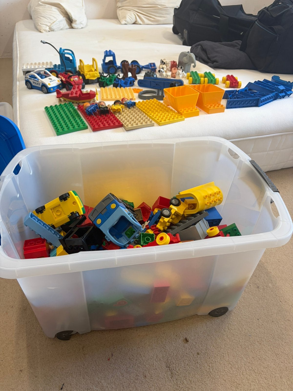 Grote bak Duplo, Ophalen, Gebruikt