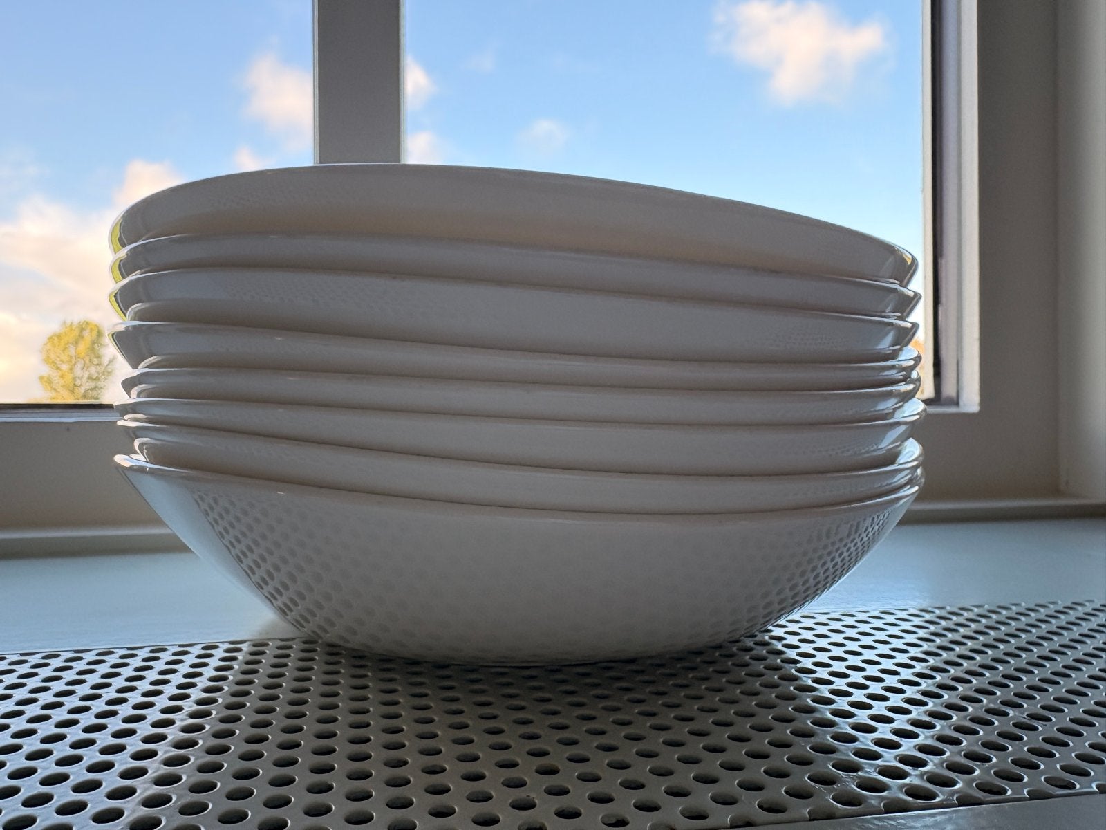 IKEA Fine China grote diepe borden: Set van 8, Gebruikt, IKEA, Ophalen of Verzenden, Kom(men)