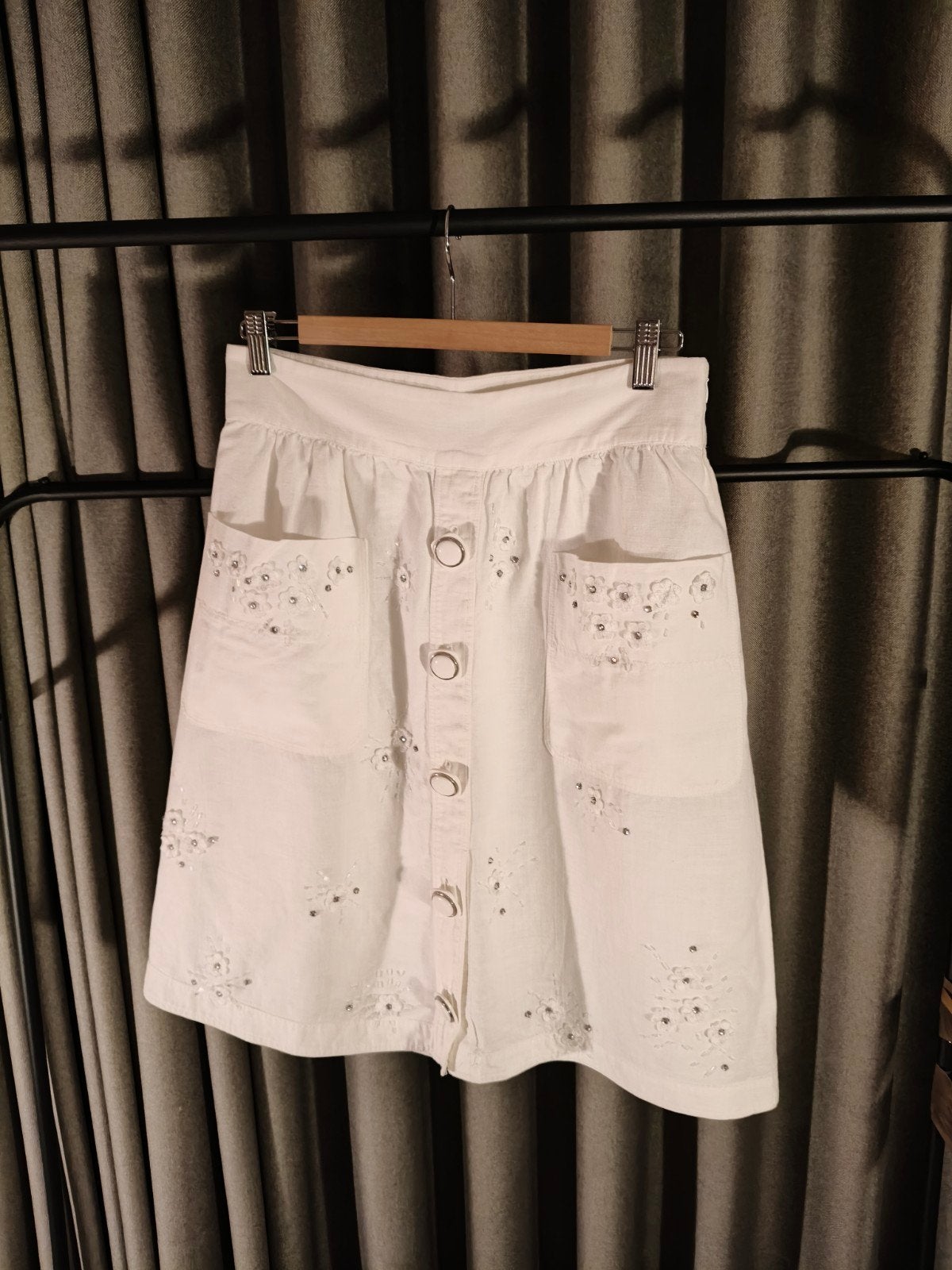 D&G Dolce & Gabbana witte rok met borduursels, Dolce & Gabbana, Wit, Maat 42/44 (L), Ophalen of Verzenden