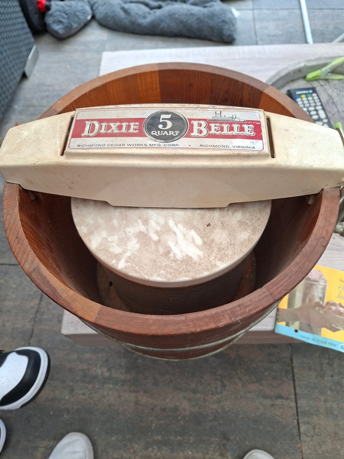 Vintage Dixie Belle 5 Quart Houten IJsmaker, Ophalen