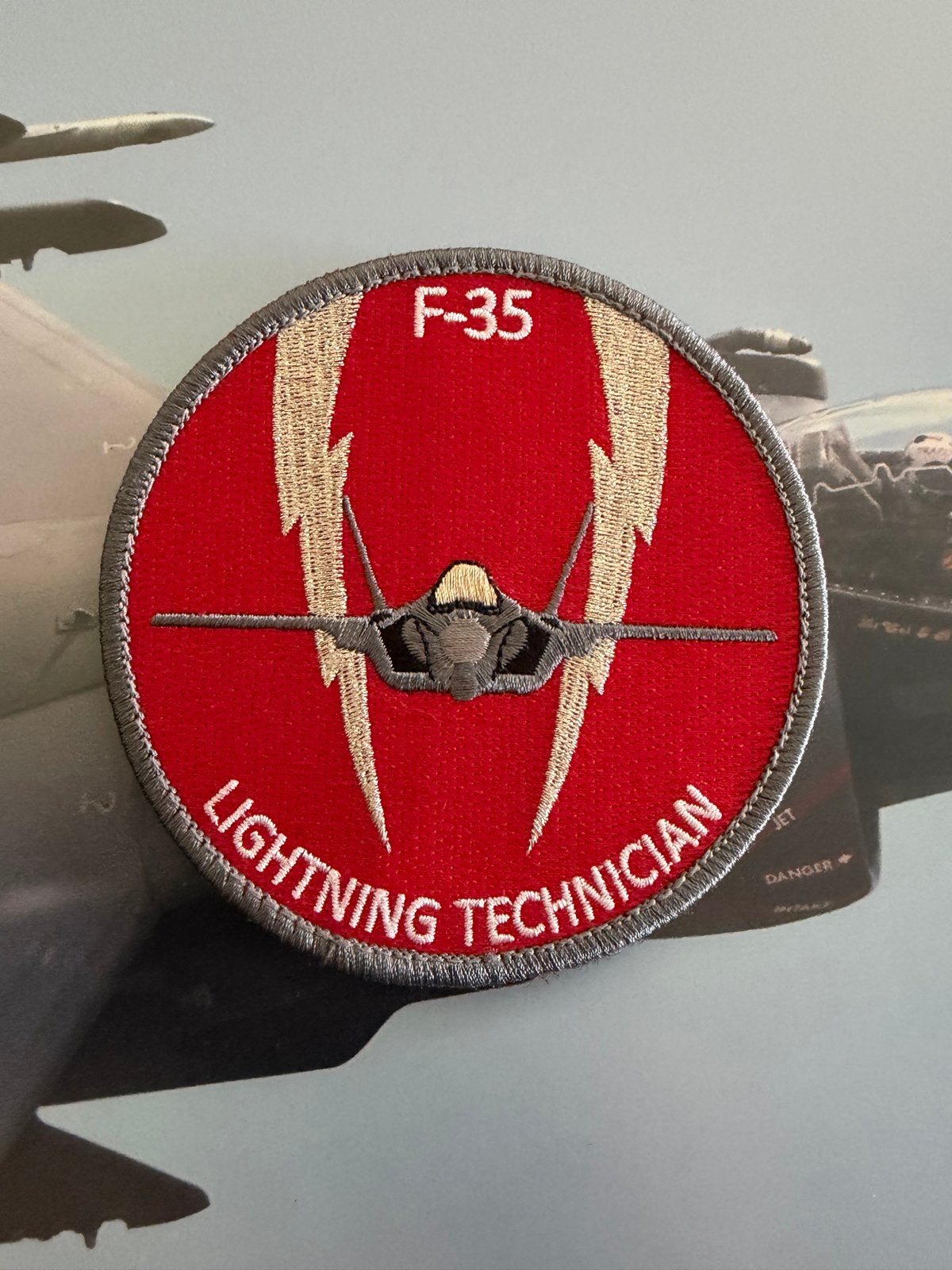 F-35 Lightning Technician 322 squadron Patch, Verzamelen, Ophalen of Verzenden, Luchtmacht, Nederland, Embleem of Badge