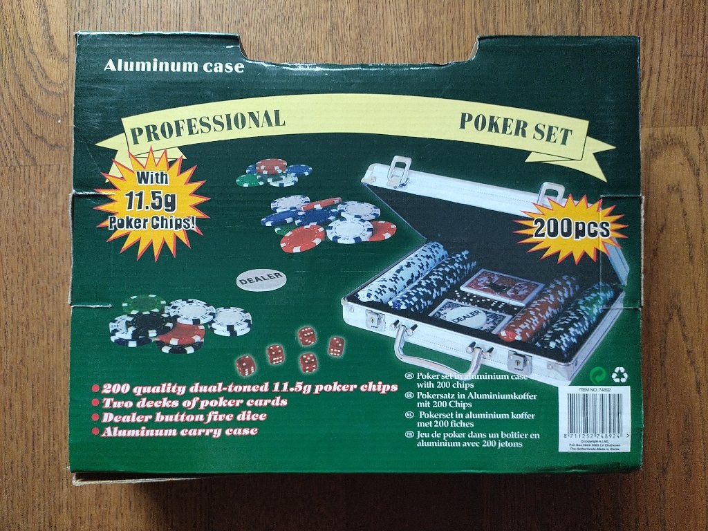 Pokerspel "professional" met 11.5 gram chips nieuw, Hobby en Vrije tijd, Gezelschapsspellen | Kaartspellen, Ophalen of Verzenden
