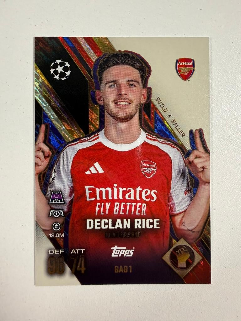 Declan Rice Build a baller Match Attax Extra 2026, Ophalen of Verzenden, Nieuw, Buitenlandse clubs, Poster, Plaatje of Sticker