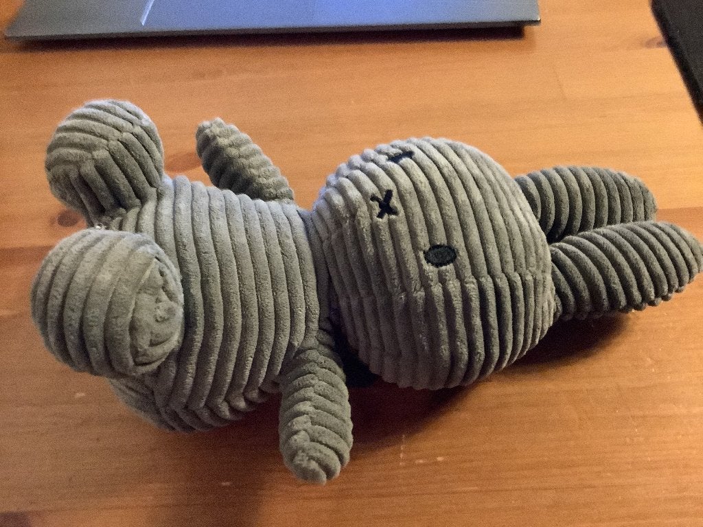 Nijntje knuffel van Ribstof, Grijs 23 cm, Grijs, Konijn, Nijntje, Ophalen of Verzenden