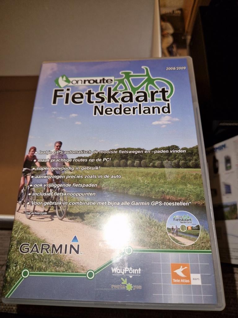Garmin OnRoute Fietskaart Nederland 2008/2009 + code, Ophalen of Verzenden, Zo goed als nieuw