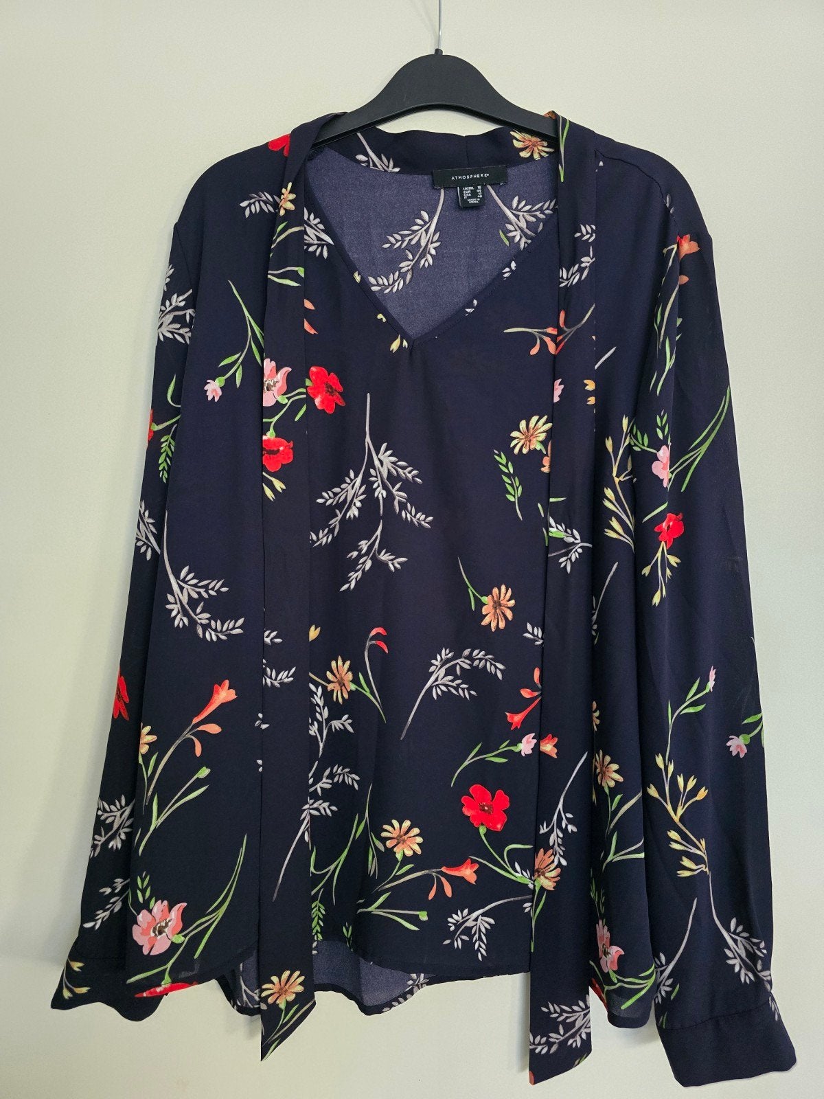 Atmosphere Bloes met bloemenprint, maat 44, Atmosphere, Blauw, Maat 42/44 (L), Ophalen of Verzenden