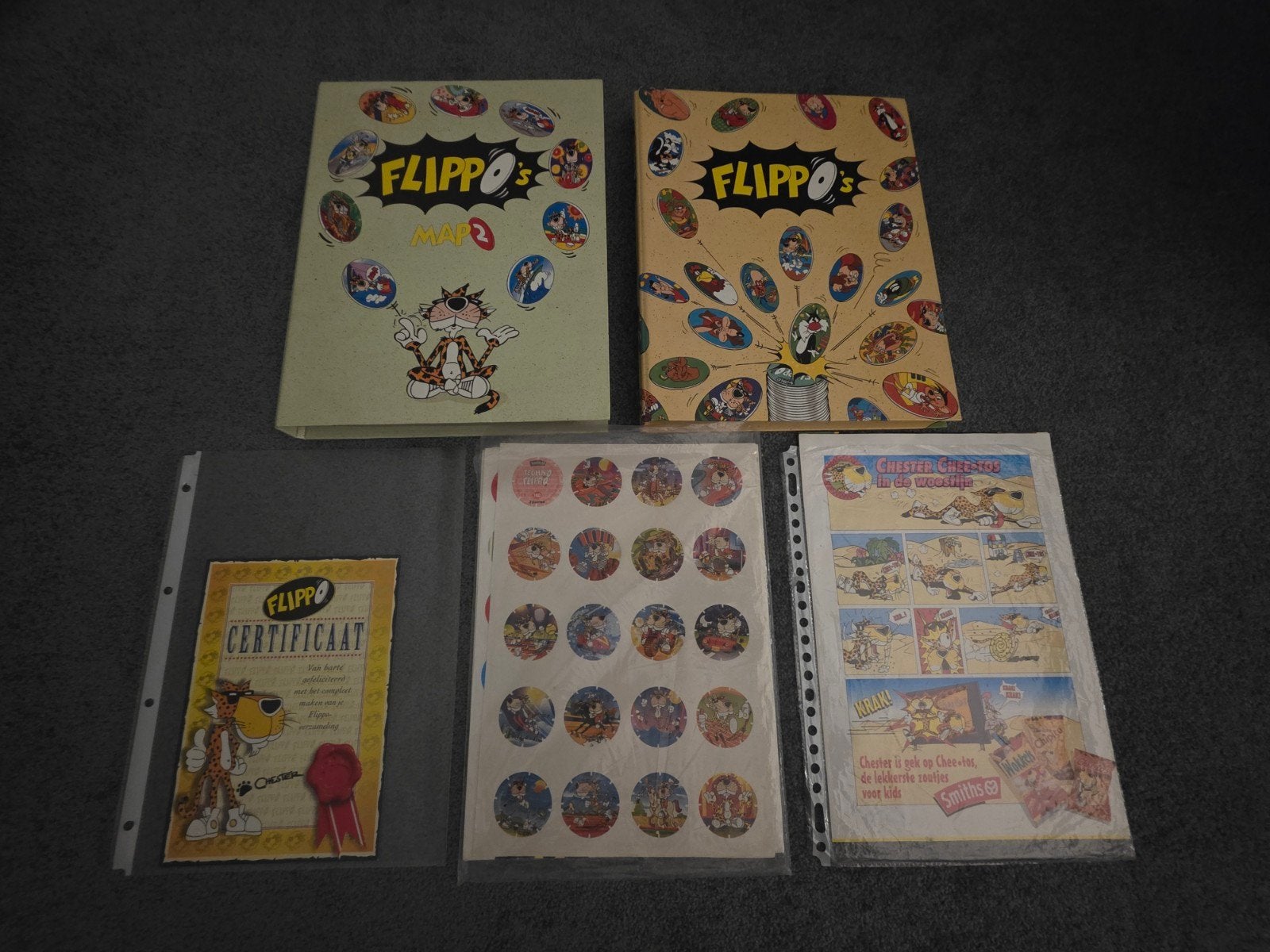 Geweldige Complete Flippo set met certificaat en extra's!, Verzenden, Spiek, Verzameling, Met verzamelmap(pen)