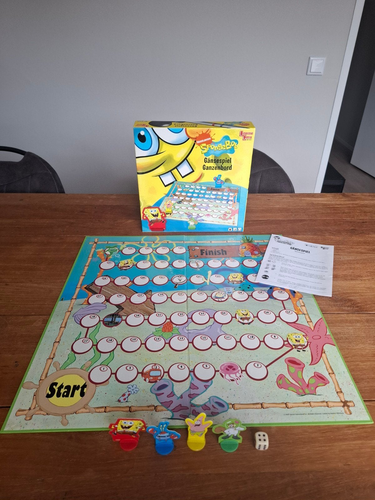 SpongeBob Ganzenbord - Leuk familiespel!, Drie of vier spelers, Ophalen of Verzenden, Zo goed als nieuw, University Games